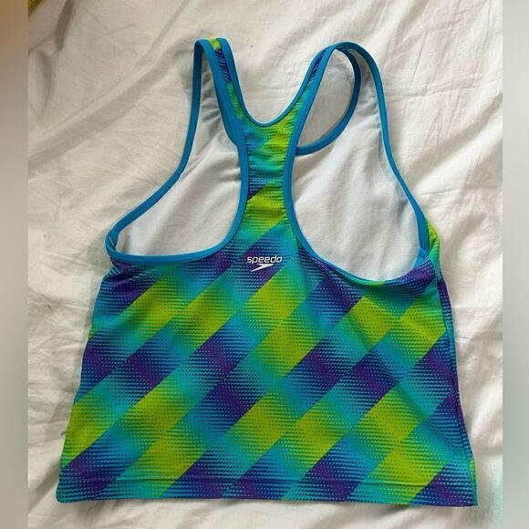 Speedo Multicolor Top Girls Bathing Suit - Picture 2 of 3